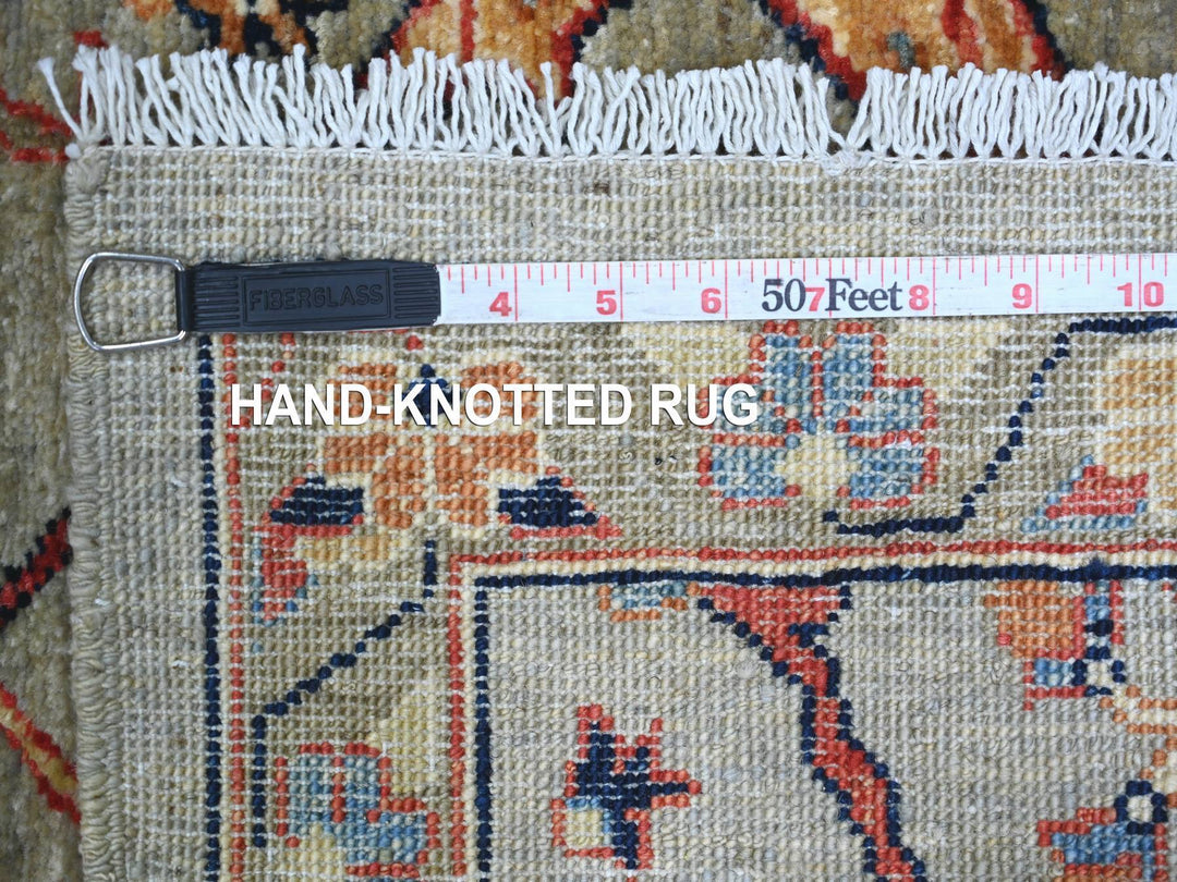 2'6" x 7'11" New Hand Knotted Grey Wool Runner Oriental Rug - MOA10221333