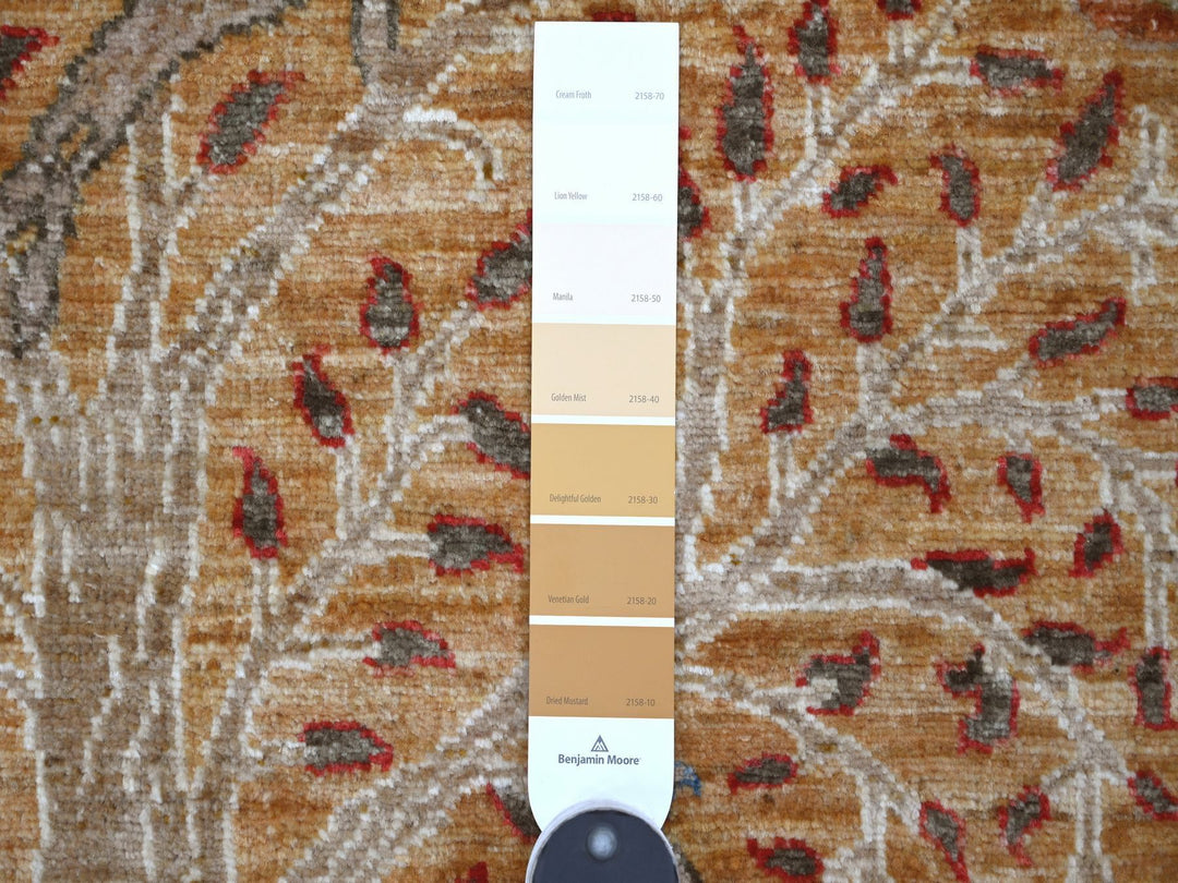 4'0" x 5'10" New Hand Knotted Brown Wool Rectangle Oriental Rug - MOA10221336