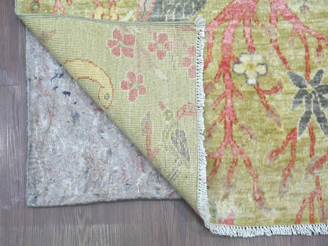 2'6" x 20'0" New Hand Knotted Green Wool Runner Oriental Rug - MOA10221339