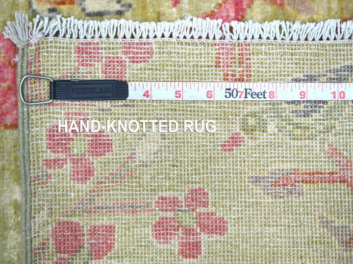 2'6" x 20'0" New Hand Knotted Green Wool Runner Oriental Rug - MOA10221339