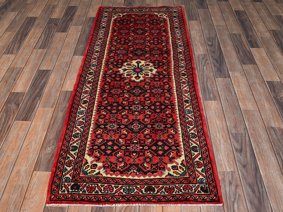 2'5" x 6'3" New Hand Knotted Red Wool Runner Oriental Rug - MOA1022133