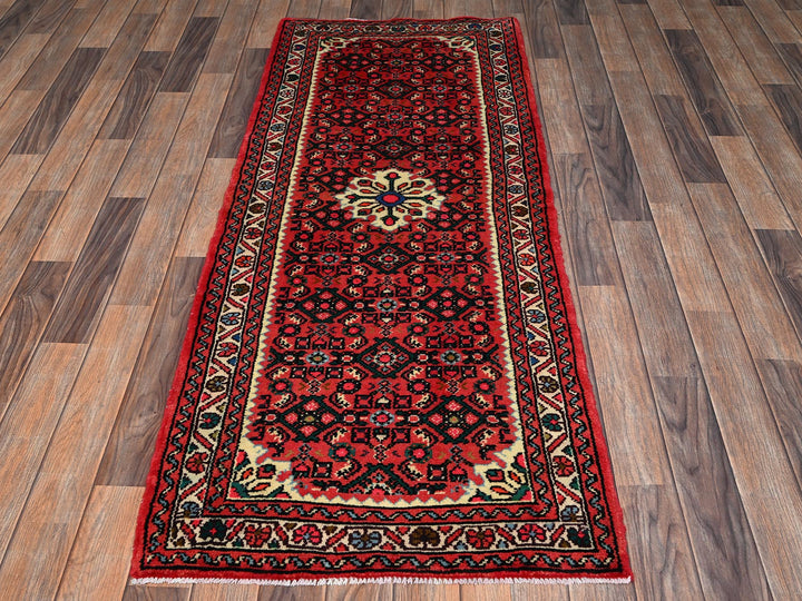 2'5" x 6'3" New Hand Knotted Red Wool Runner Oriental Rug - MOA1022133
