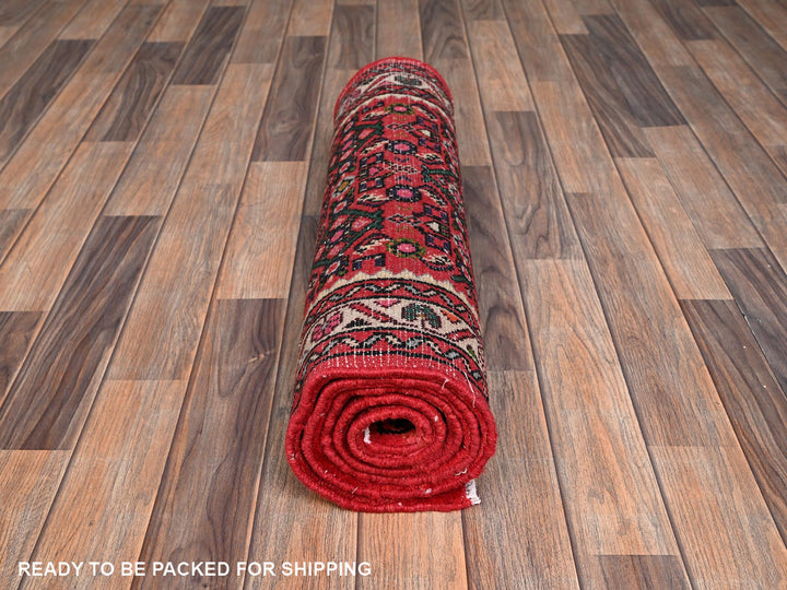 2'5" x 6'3" New Hand Knotted Red Wool Runner Oriental Rug - MOA1022133