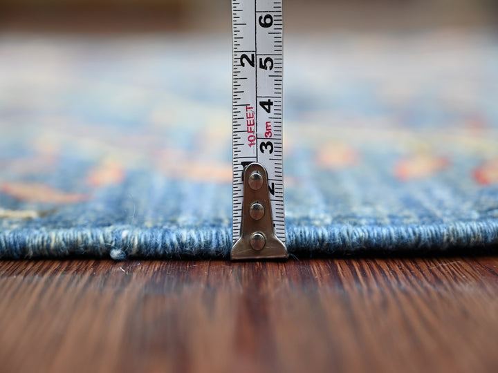 2'6" x 7'7" New Hand Knotted Blue Wool Runner Oriental Rug - MOA10221340