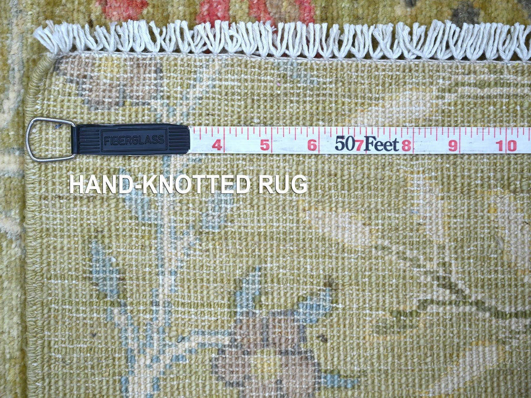 2'8" x 8'3" New Hand Knotted Green Wool Runner Oriental Rug - MOA10221344