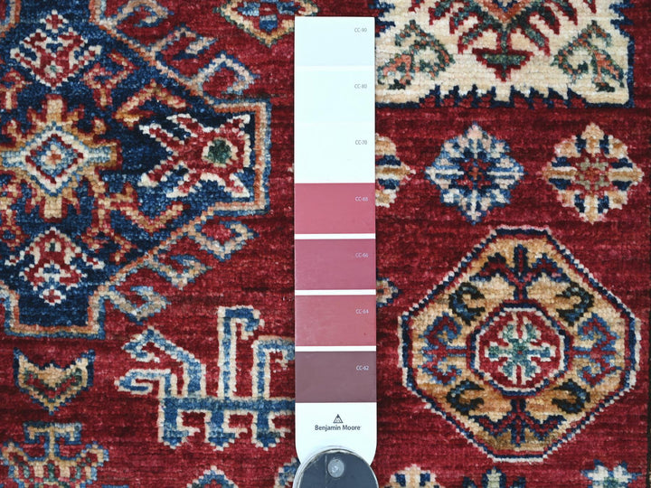 4'0" x 5'8" New Hand Knotted Red Wool Rectangle Oriental Rug - MOA10221345