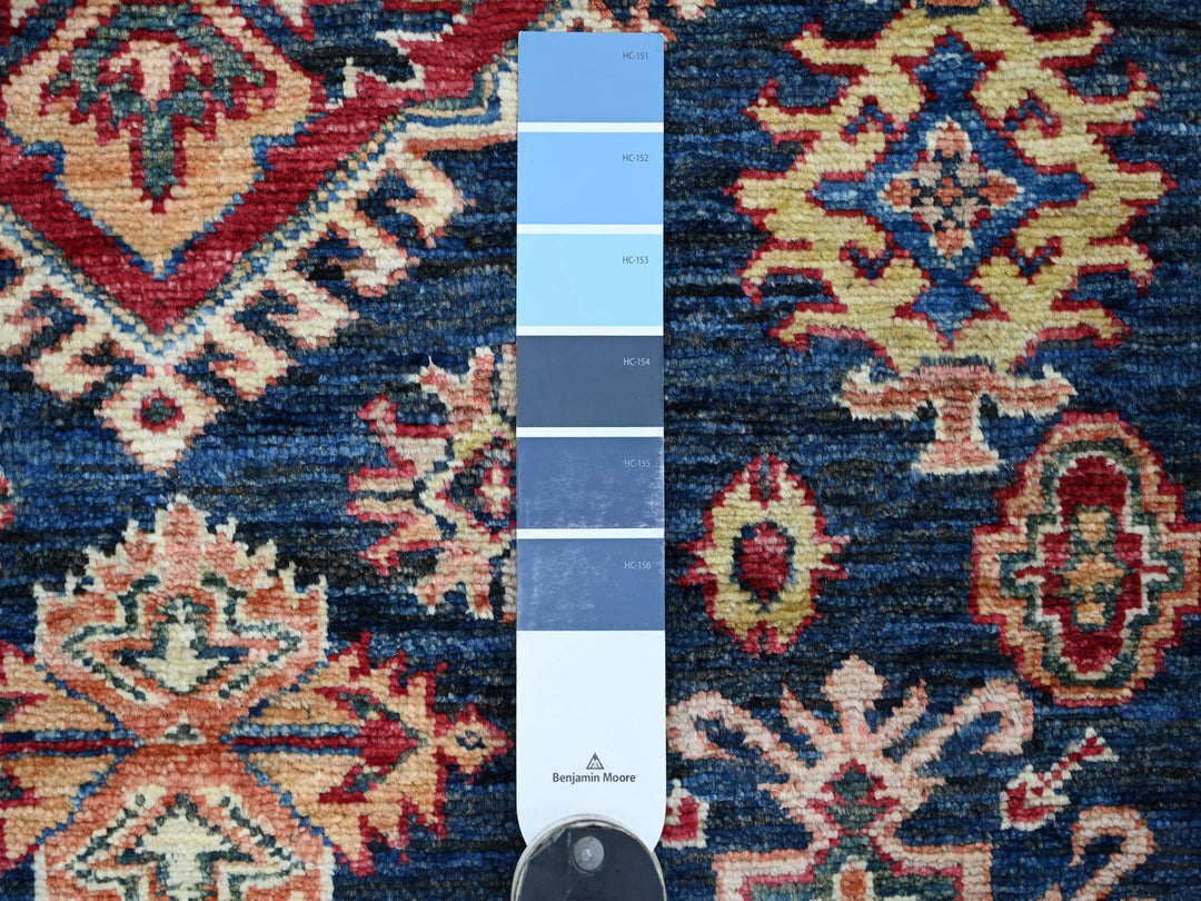 4'0" x 6'0" New Hand Knotted Blue Wool Rectangle Oriental Rug - MOA10221346