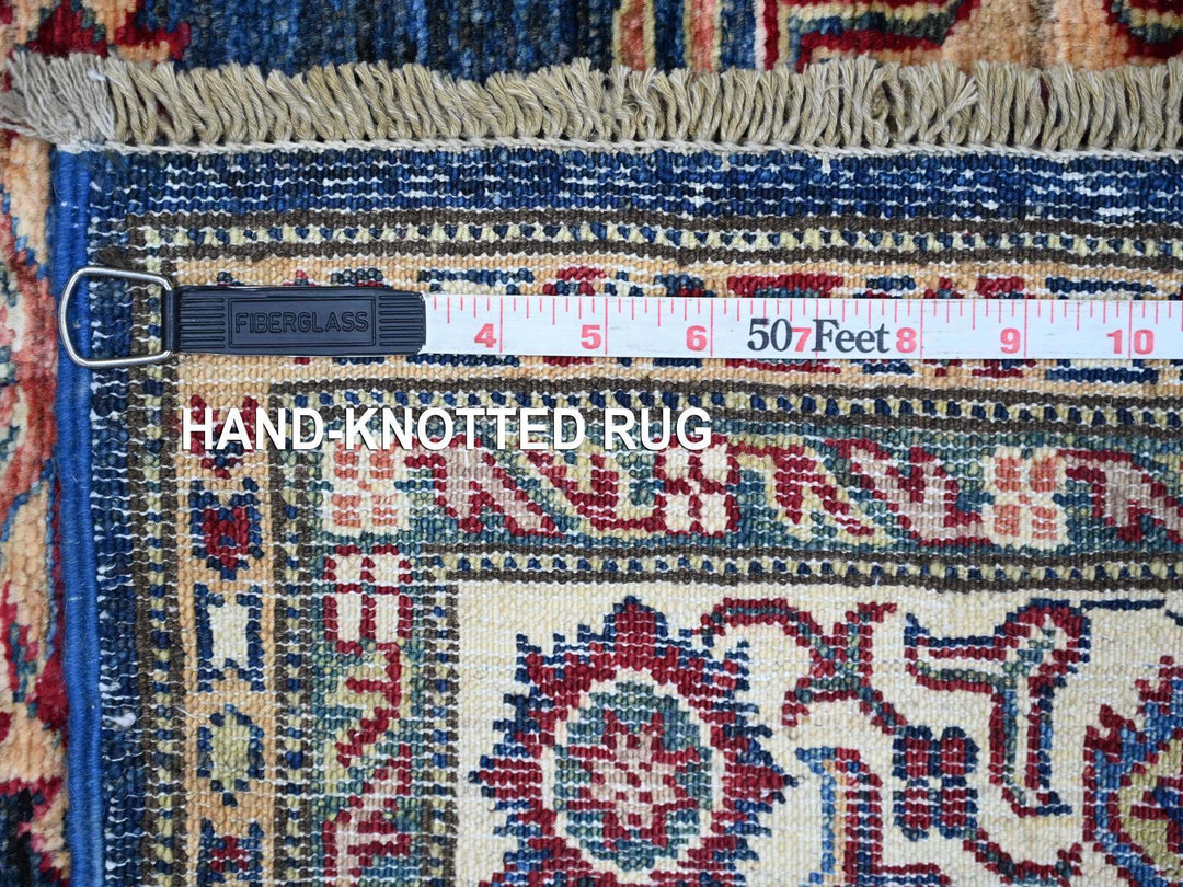 4'0" x 6'0" New Hand Knotted Blue Wool Rectangle Oriental Rug - MOA10221346