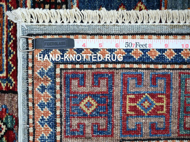 4'2" x 6'2" New Hand Knotted Blue Wool Rectangle Oriental Rug - MOA10221347