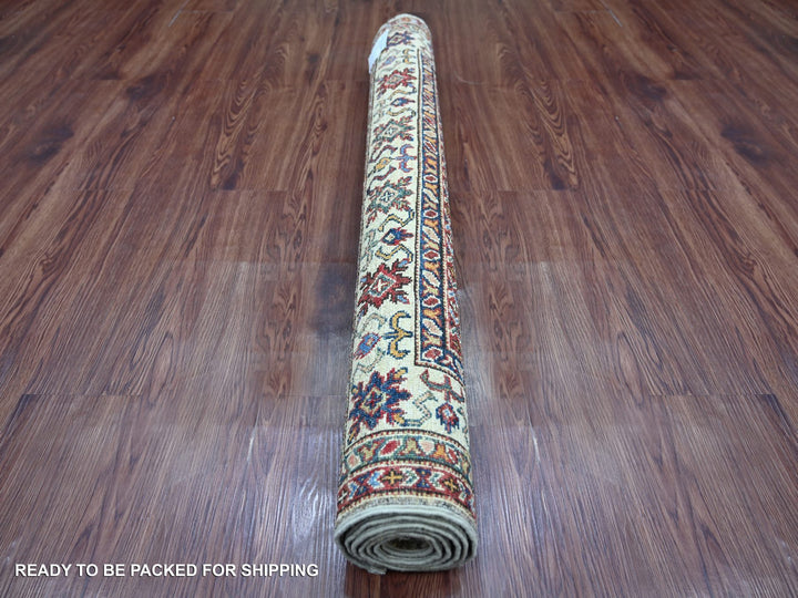 3'11" x 5'11" New Hand Knotted Grey Wool Rectangle Oriental Rug - MOA10221348