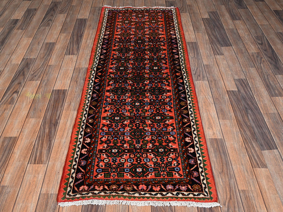 2'3" x 6'4" New Hand Knotted Orange Wool Runner Oriental Rug - MOA1022134
