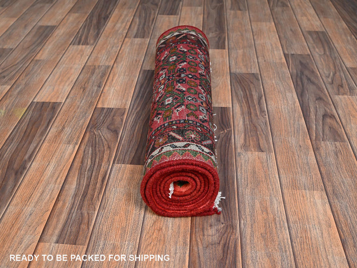 2'3" x 6'4" New Hand Knotted Orange Wool Runner Oriental Rug - MOA1022134