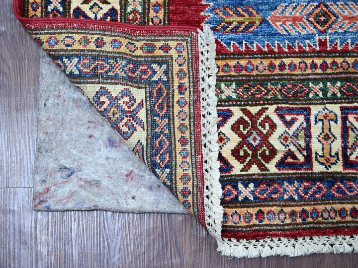 3'4" x 5'7" New Hand Knotted Red Wool Rectangle Oriental Rug - MOA10221351
