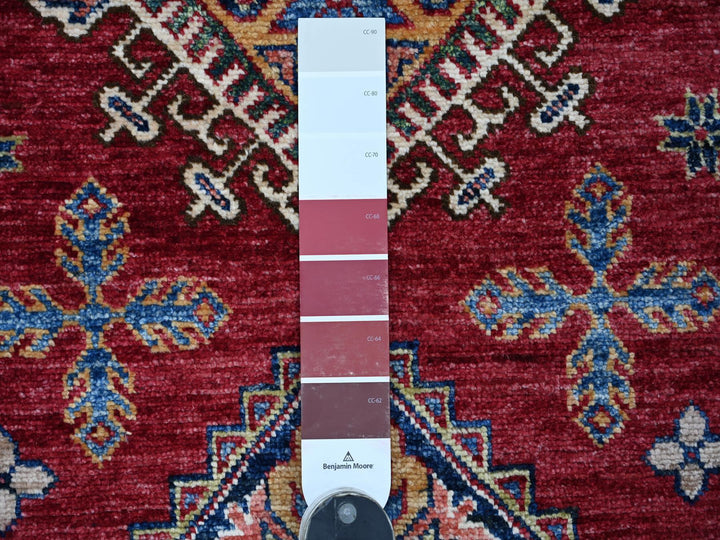 3'4" x 5'7" New Hand Knotted Red Wool Rectangle Oriental Rug - MOA10221351