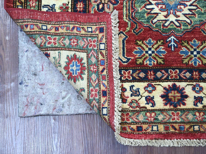 3'3" x 4'11" New Hand Knotted Red Wool Rectangle Oriental Rug - MOA10221352
