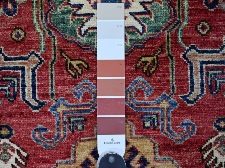 3'3" x 4'11" New Hand Knotted Red Wool Rectangle Oriental Rug - MOA10221352