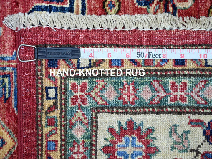 3'3" x 4'11" New Hand Knotted Red Wool Rectangle Oriental Rug - MOA10221352