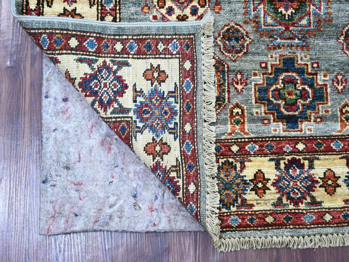 3'6" x 4'11" New Hand Knotted Grey Wool Rectangle Oriental Rug - MOA10221353