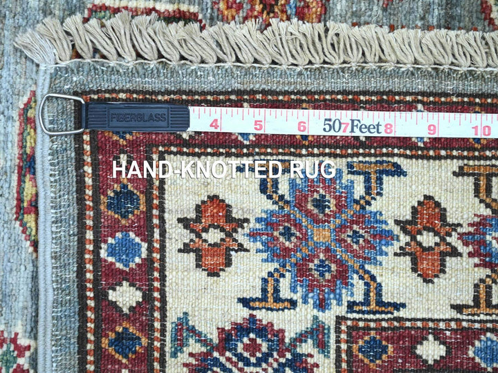 3'6" x 4'11" New Hand Knotted Grey Wool Rectangle Oriental Rug - MOA10221353