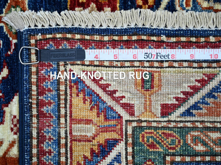 2'10" x 4'1" New Hand Knotted Blue Wool Rectangle Oriental Rug - MOA10221354