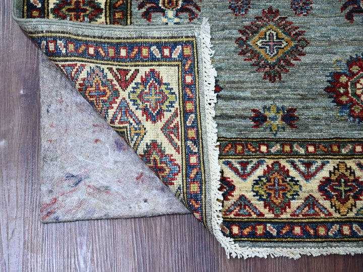 2'9" x 3'9" New Hand Knotted Grey Wool Rectangle Oriental Rug - MOA10221355