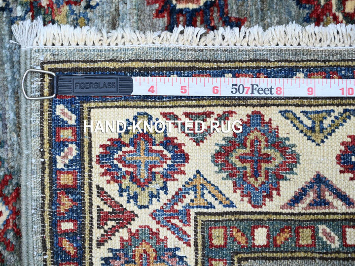 2'9" x 3'9" New Hand Knotted Grey Wool Rectangle Oriental Rug - MOA10221355