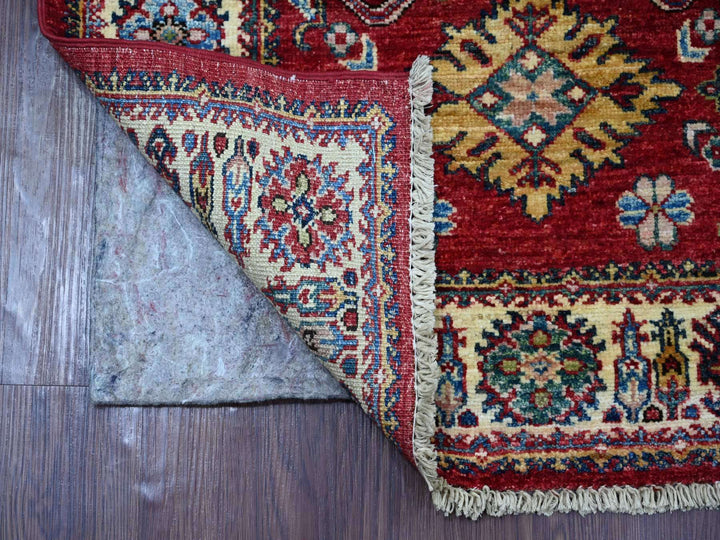 2'6" x 4'0" New Hand Knotted Red Wool Rectangle Oriental Rug - MOA10221356