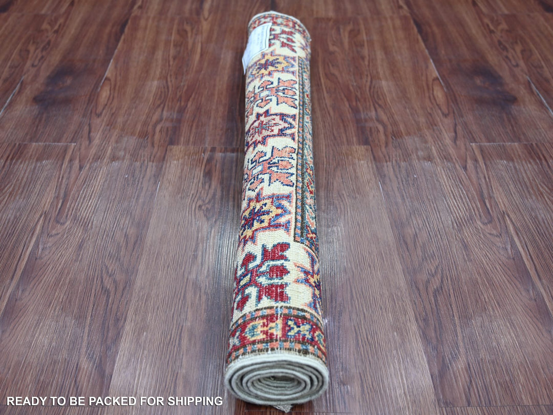 2'6" x 4'6" New Hand Knotted Grey Wool Runner Oriental Rug - MOA10221358