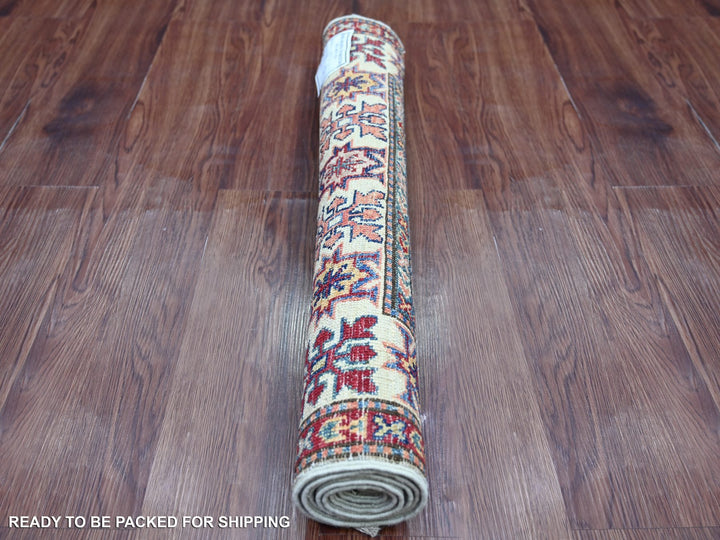 2'6" x 4'6" New Hand Knotted Grey Wool Runner Oriental Rug - MOA10221358