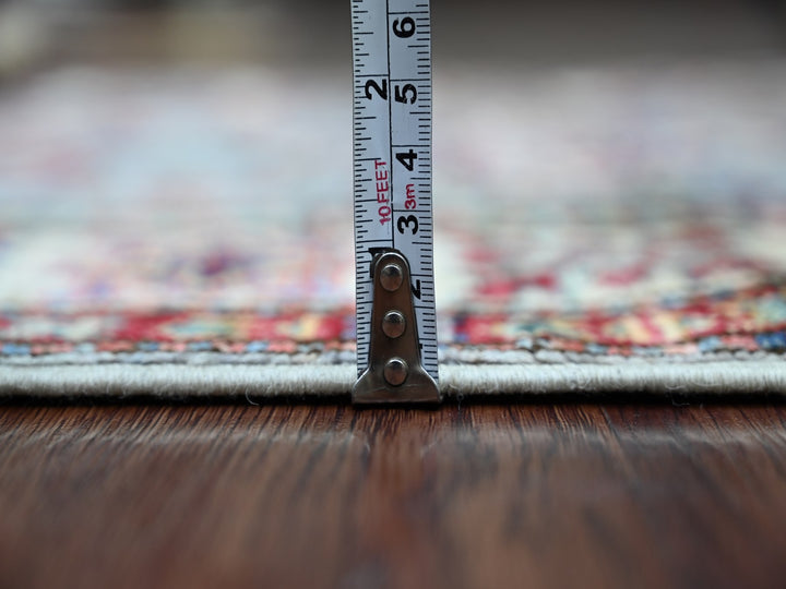 2'6" x 4'6" New Hand Knotted Grey Wool Runner Oriental Rug - MOA10221358