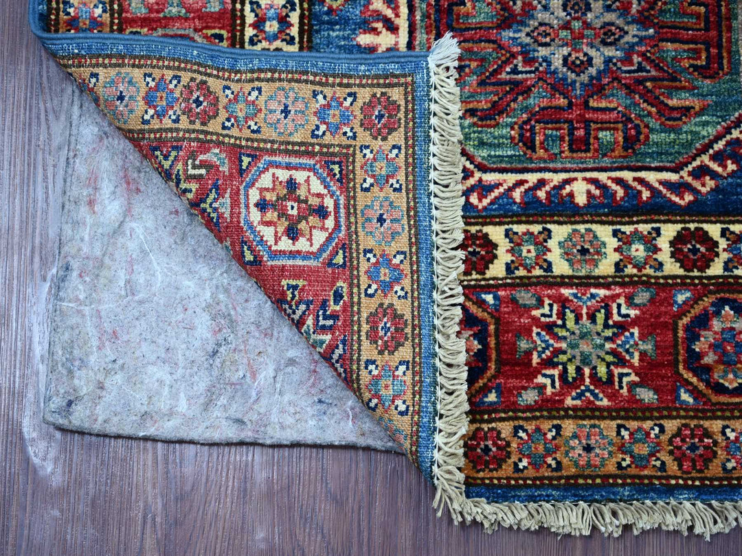 2'9" x 4'0" New Hand Knotted Blue Wool Rectangle Oriental Rug - MOA10221361