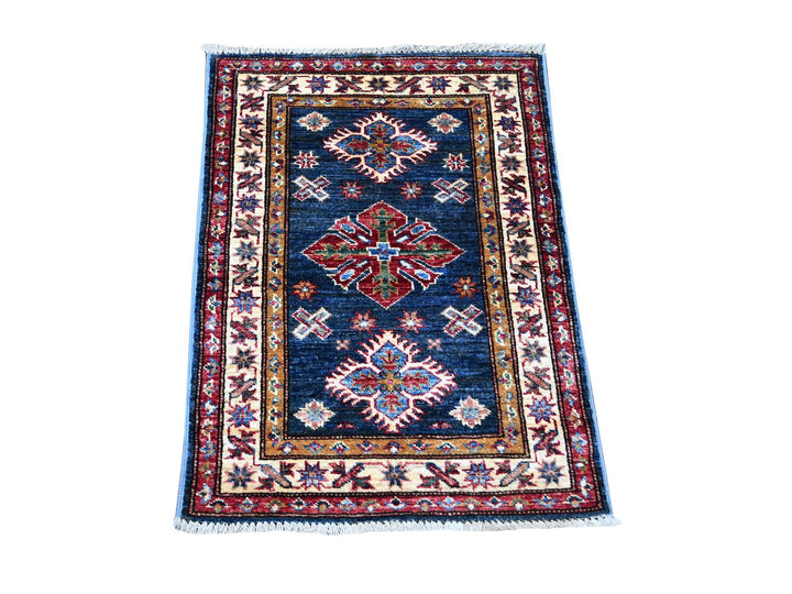 2'0" x 2'8" New Hand Knotted Blue Wool Rectangle Oriental Rug - MOA10221362