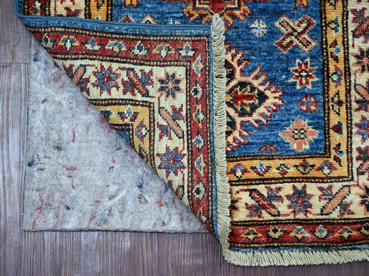 2'0" x 2'10" New Hand Knotted Blue Wool Rectangle Oriental Rug - MOA10221364