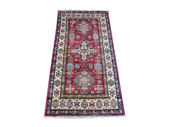 2'5" x 4'8" New Hand Knotted Red Wool Rectangle Oriental Rug - MOA10221365
