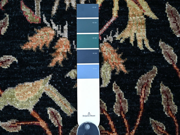 2'6" x 6'0" New Hand Knotted Black Wool Runner Oriental Rug - MOA10221370