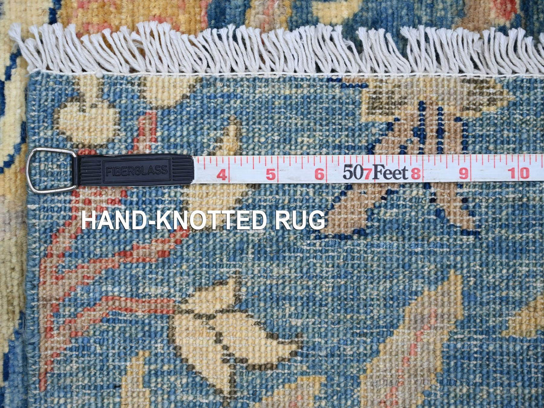 2'8" x 11'8" New Hand Knotted Blue Wool Runner Oriental Rug - MOA10221371