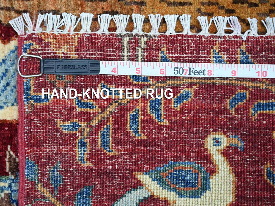 2'8" x 3'10" New Hand Knotted Red Wool Rectangle Oriental Rug - MOA10221372