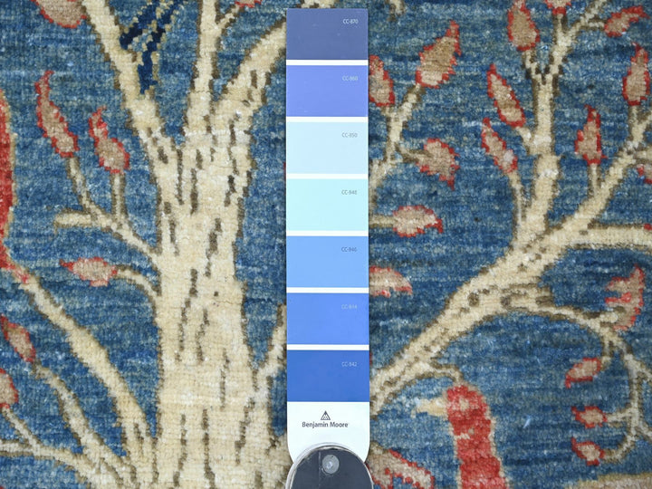 2'4" x 5'9" New Hand Knotted Blue Wool Runner Oriental Rug - MOA10221373