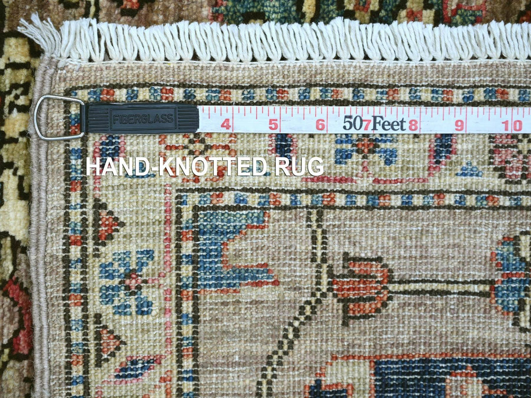 2'7" x 7'9" New Hand Knotted Brown Wool Runner Oriental Rug - MOA10221376