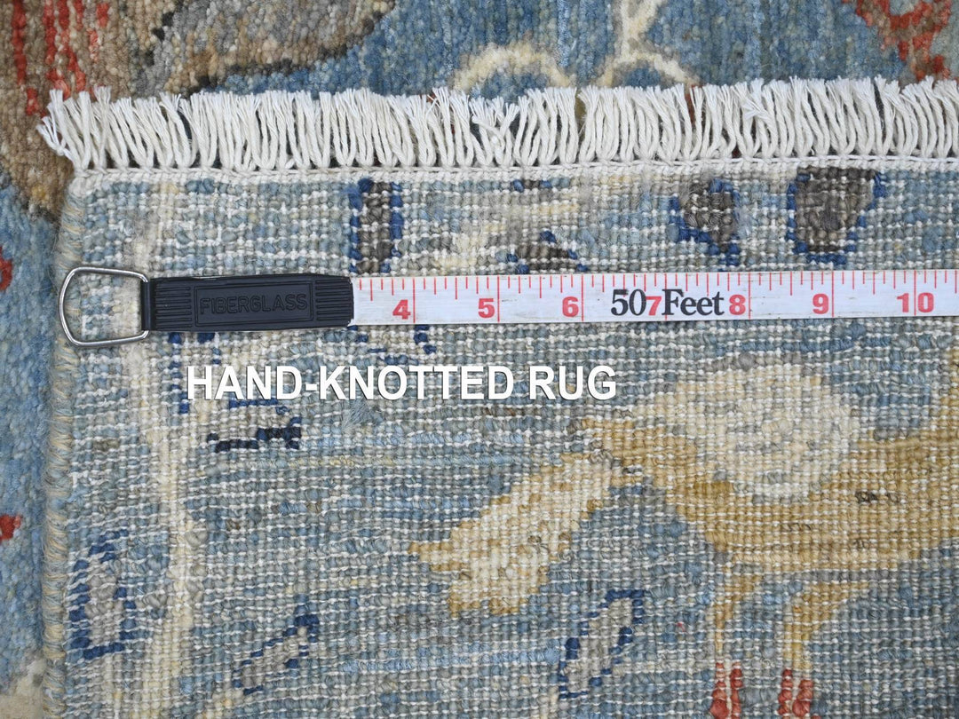 2'6" x 8'1" New Hand Knotted Blue Wool Runner Oriental Rug - MOA10221385