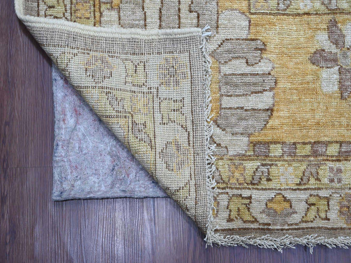 11'7" x 17'0" New Hand Knotted Brown Wool Rectangle Oriental Rug - MOA10221386
