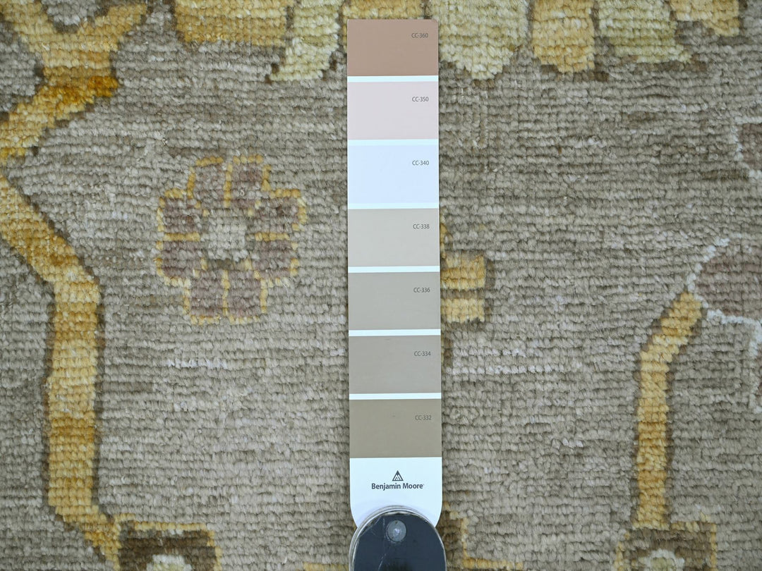 11'7" x 17'0" New Hand Knotted Brown Wool Rectangle Oriental Rug - MOA10221386