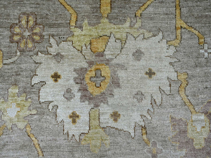 11'7" x 17'0" New Hand Knotted Brown Wool Rectangle Oriental Rug - MOA10221386