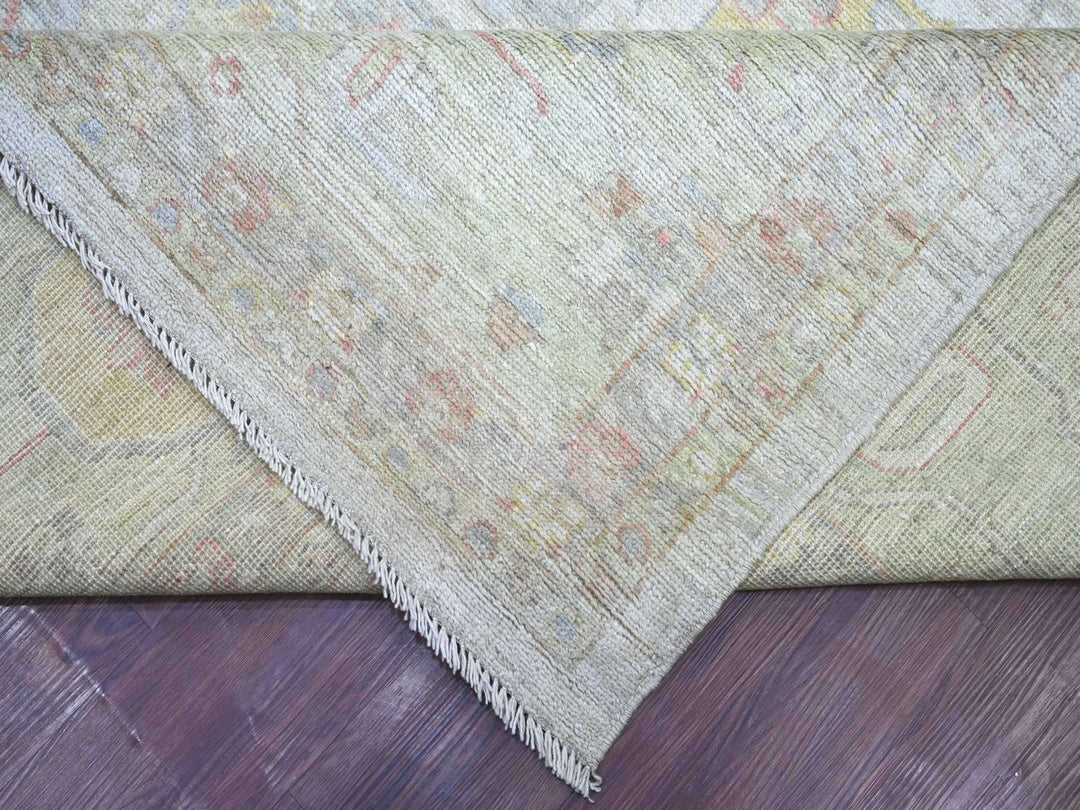 11'10" x 14'7" New Hand Knotted Grey Wool Rectangle Oriental Rug - MOA10221387