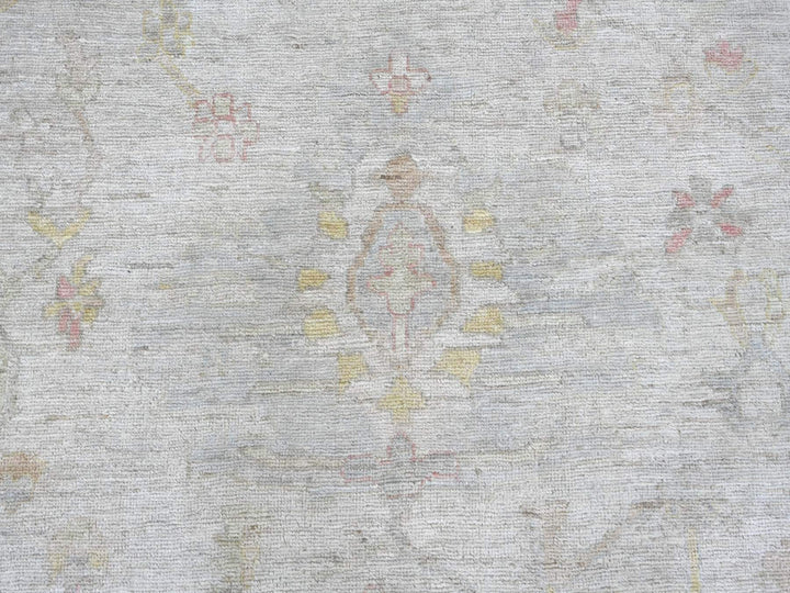 11'10" x 14'7" New Hand Knotted Grey Wool Rectangle Oriental Rug - MOA10221387