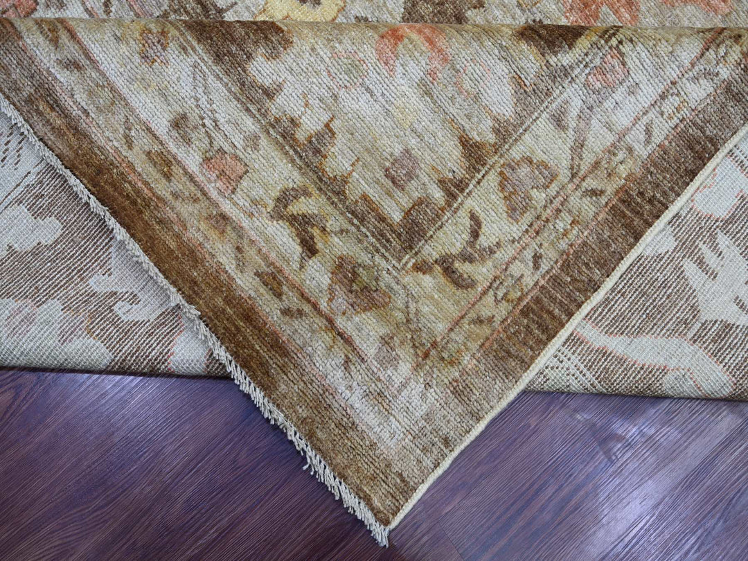 11'8" x 15'5" New Hand Knotted Brown Wool Rectangle Oriental Rug - MOA10221388