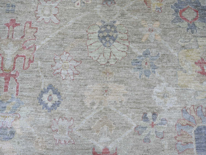 10'0" x 17'10" New Hand Knotted Green Wool Rectangle Oriental Rug - MOA10221390