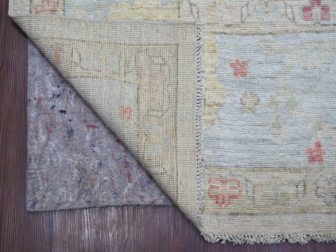 9'9" x 13'6" New Hand Knotted Grey Wool Rectangle Oriental Rug - MOA10221392