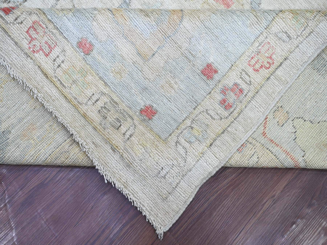 9'9" x 13'6" New Hand Knotted Grey Wool Rectangle Oriental Rug - MOA10221392