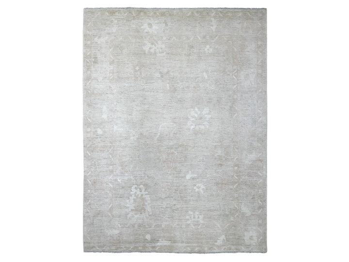 9'0" x 11'11" New Hand Knotted Brown Wool Rectangle Oriental Rug - MOA10221396